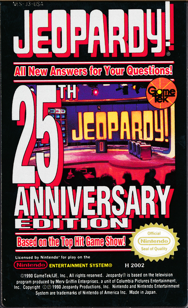 Jeopardy 25th Anniversary Edition Gaming Alexandria